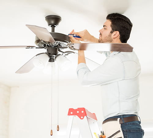 Check fan motor and fan blades for wear and damage